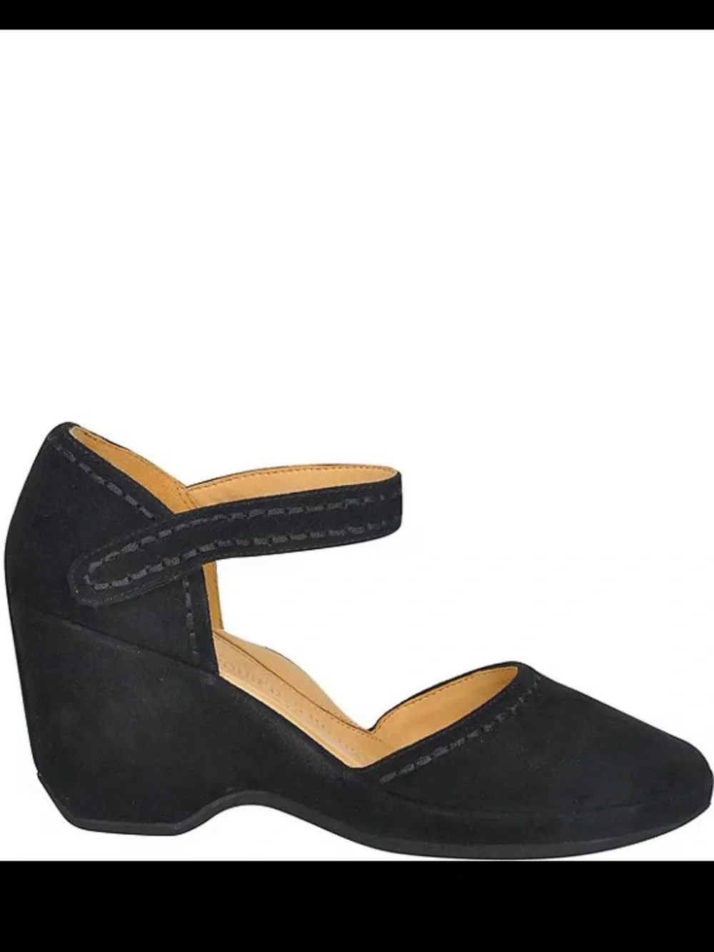 L`AMOUR DES PIEDS ORVA WOMEN'S BLACK KIDSUEDE ANKLE STRAP PUMPS SIZE 8.5